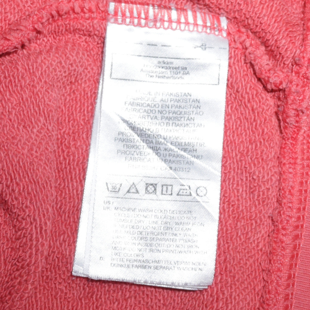 Adidas Womens Coral Hoodie Size 8 Pullover Hooded Sweatshirt