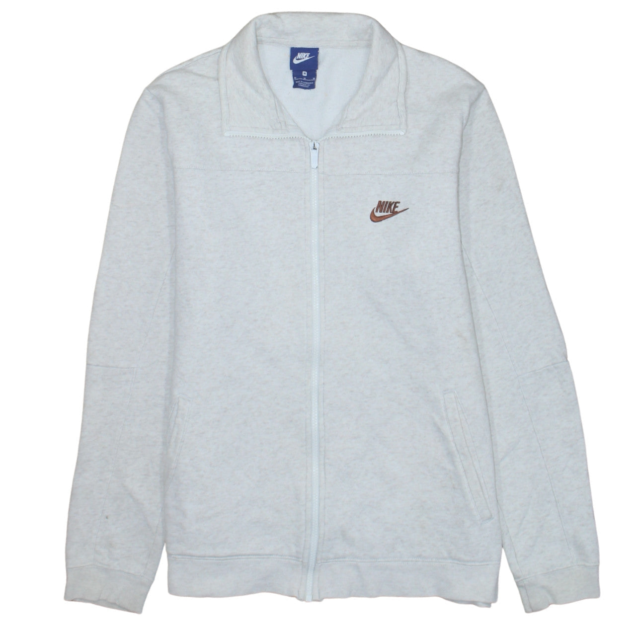Nike Mens Grey Full Zip Sweatshirt Medium Classic Logo