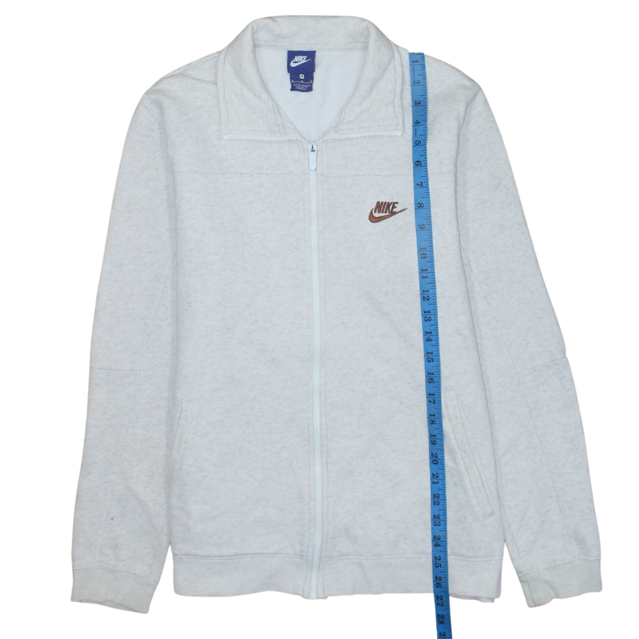 Nike Mens Grey Full Zip Sweatshirt Medium Classic Logo