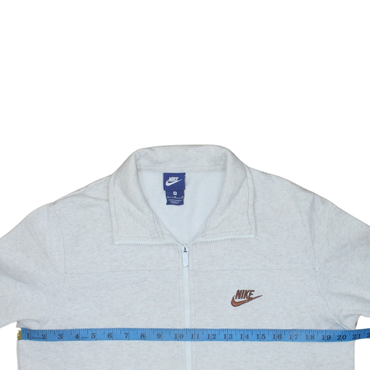 Nike Mens Grey Full Zip Sweatshirt Medium Classic Logo