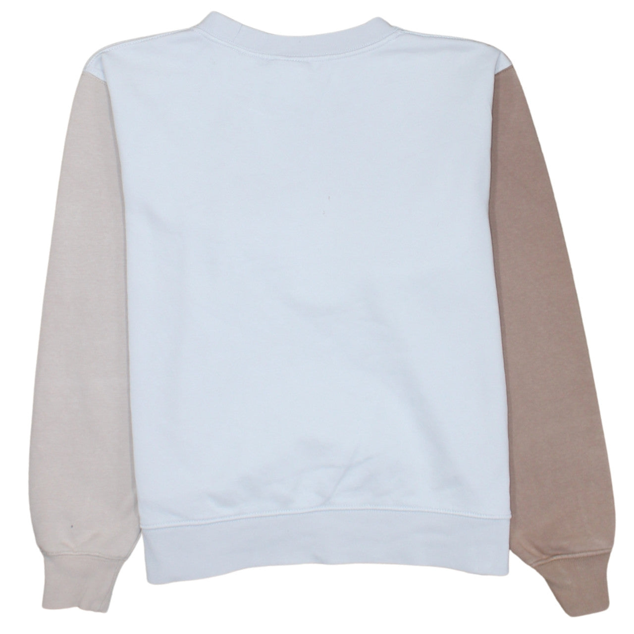 Nike Women’s Beige & White Colourblock Loose Fit Sweatshirt Size S