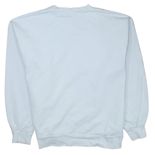 Levi's Womens White Small Pullover Sweatshirt Crew Neck Logo Print