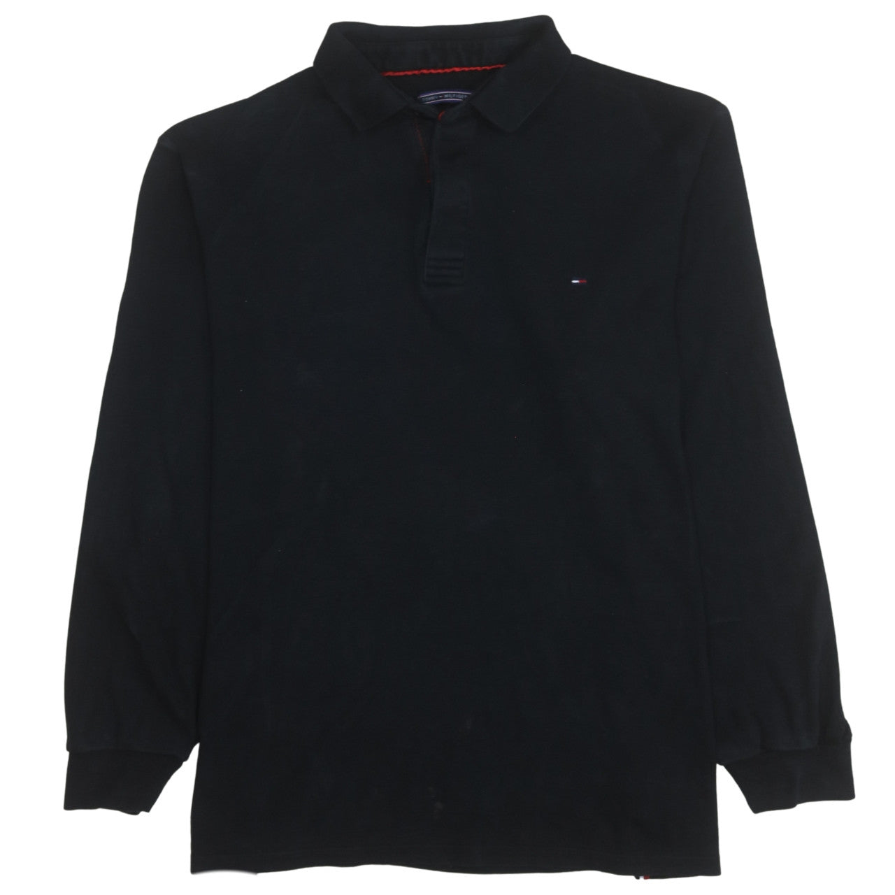 Tommy Hilfiger Men's Black 3XL Long Sleeve Polo Shirt