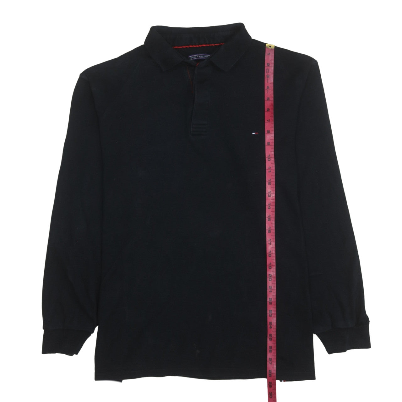 Tommy Hilfiger Men's Black 3XL Long Sleeve Polo Shirt