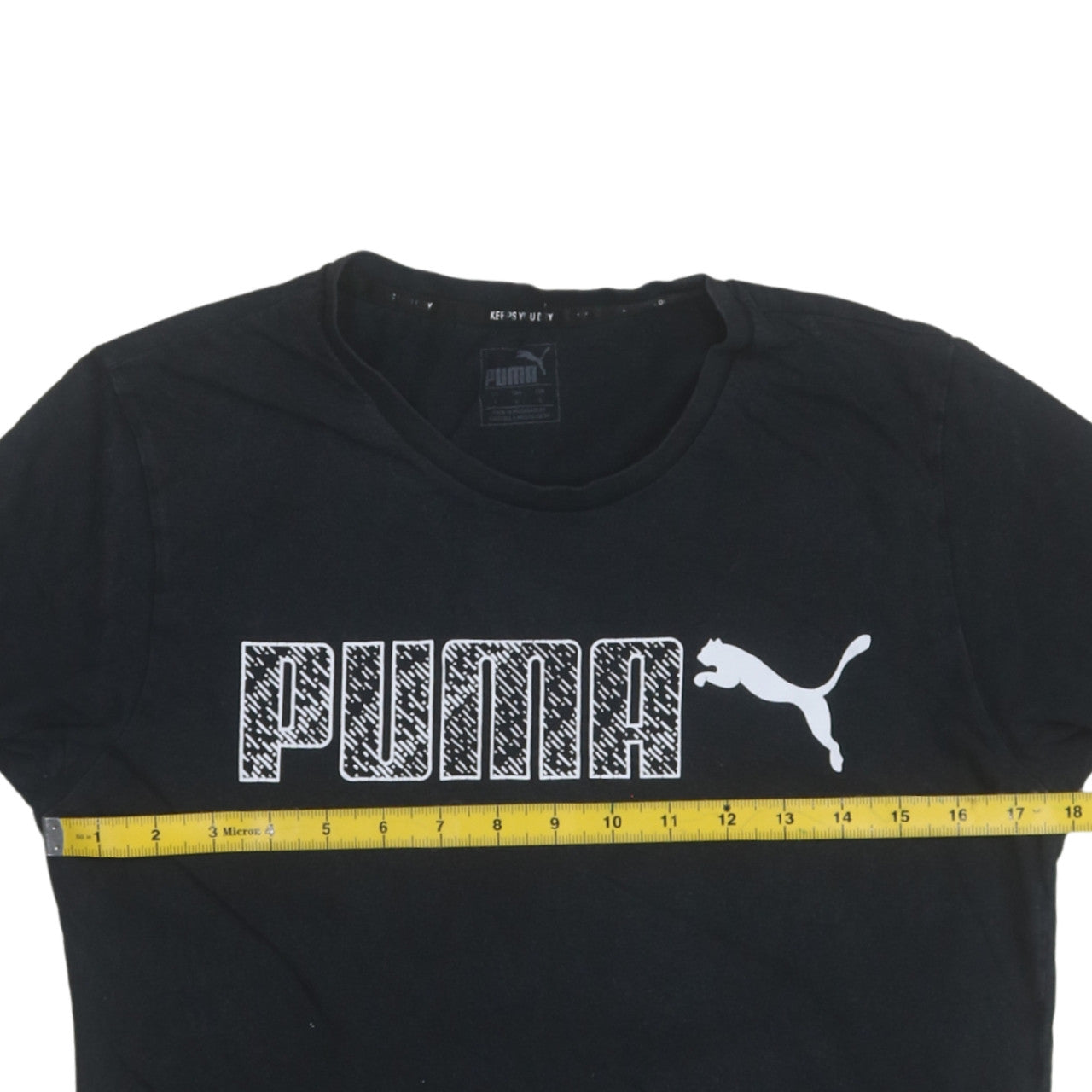 Puma Men's Black Graphic Logo T-Shirt Size S