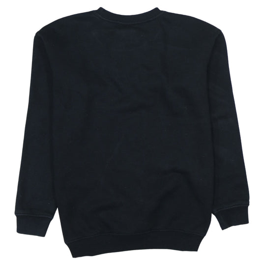 FILA Men's Black Small Pullover Sweatshirt Crew Neck Logo Embroidered
