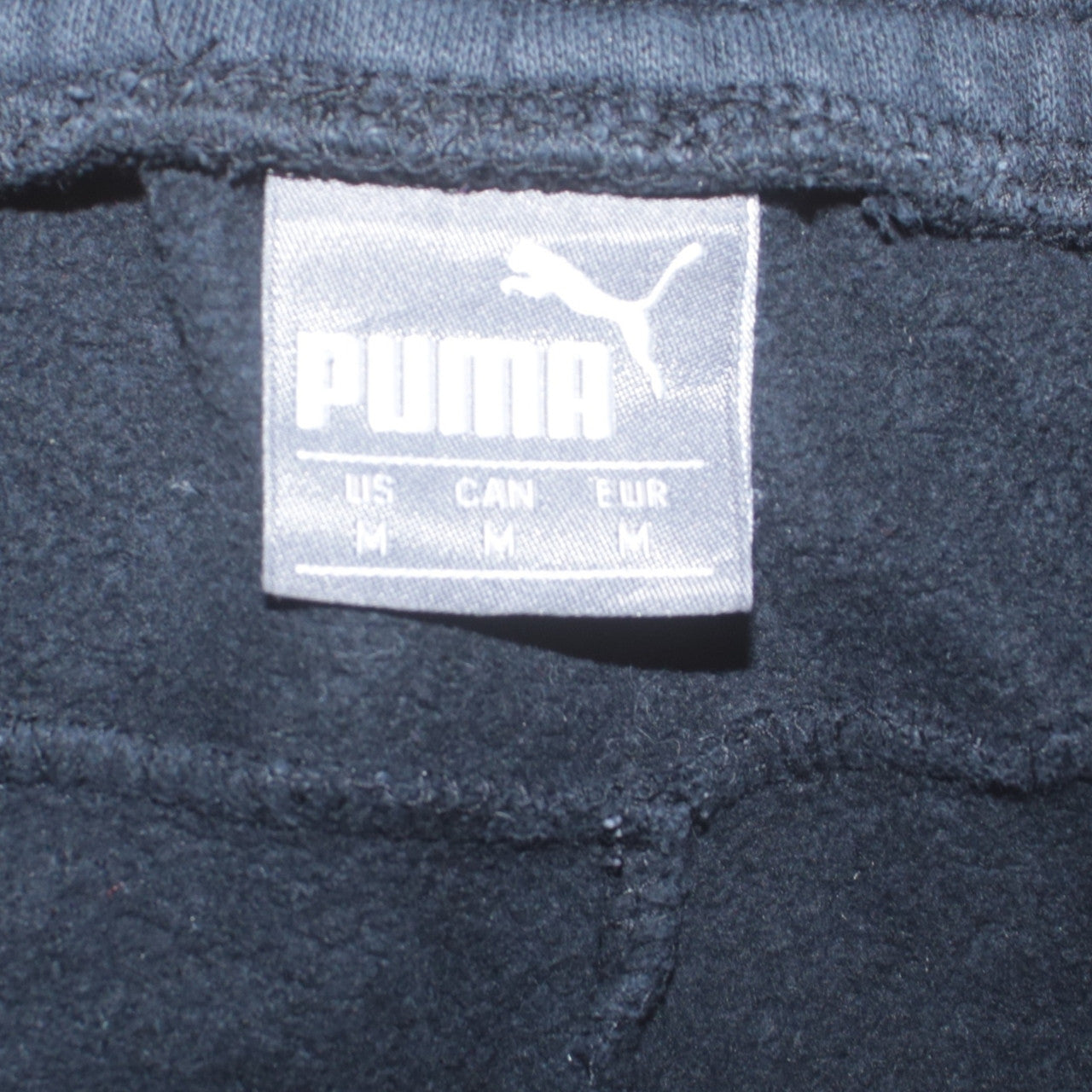 Puma Mens Black Fleece Jogger Sweatpants Size M Elastic Waist Tapered