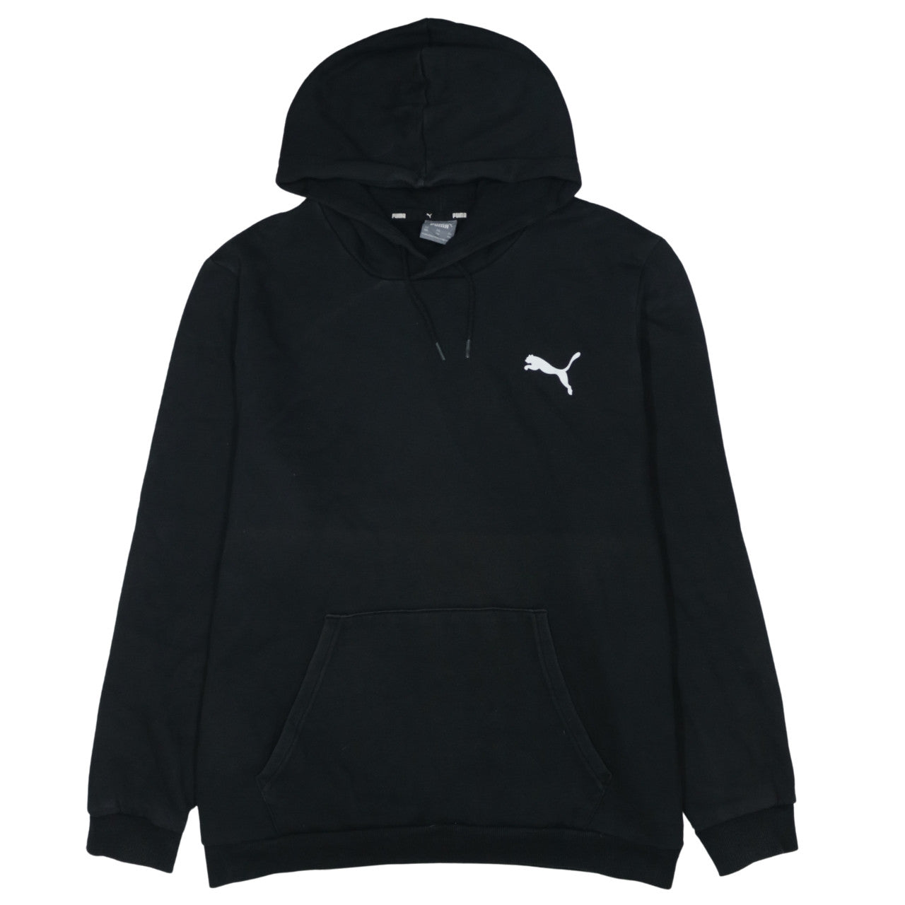 Puma Men's Black Pullover Hoodie 2XL Fleece Logo Sweatshirt
