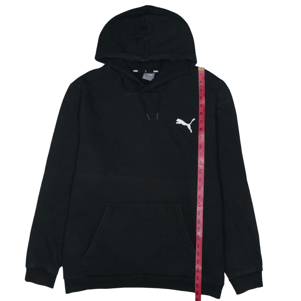 Puma Men's Black Pullover Hoodie 2XL Fleece Logo Sweatshirt