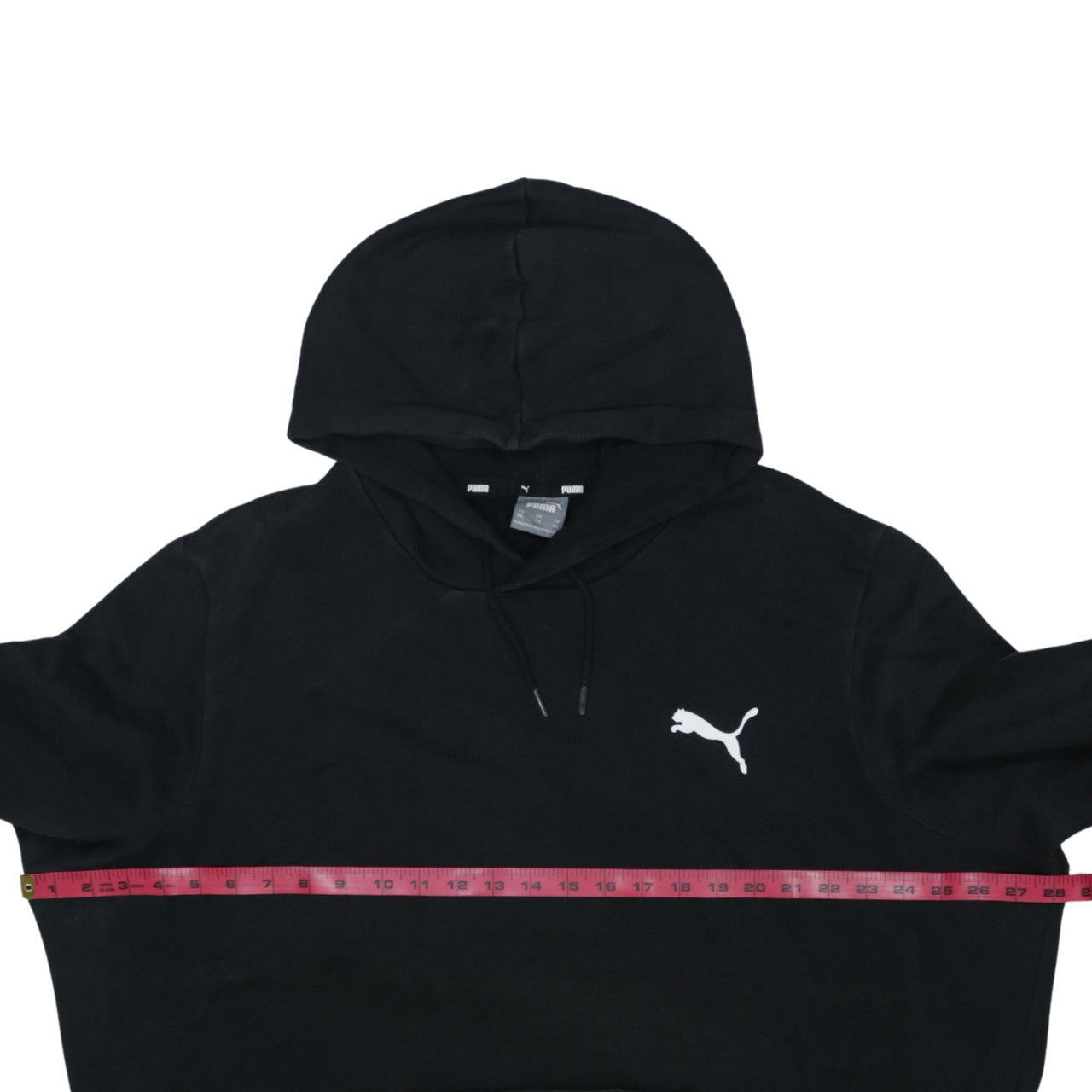 Puma Men's Black Pullover Hoodie 2XL Fleece Logo Sweatshirt