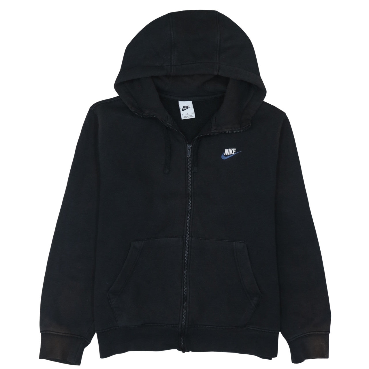 Nike Men's Black Full Zip Hoodie Size M Sportswear Fleece