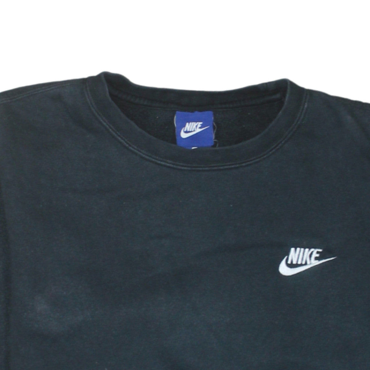 Nike Men's Black Small Crew Neck Pullover Sweatshirt Logo