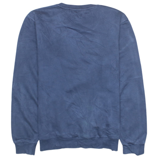Adidas Men's Blue Logo Crew Neck Pullover Sweatshirt Size M