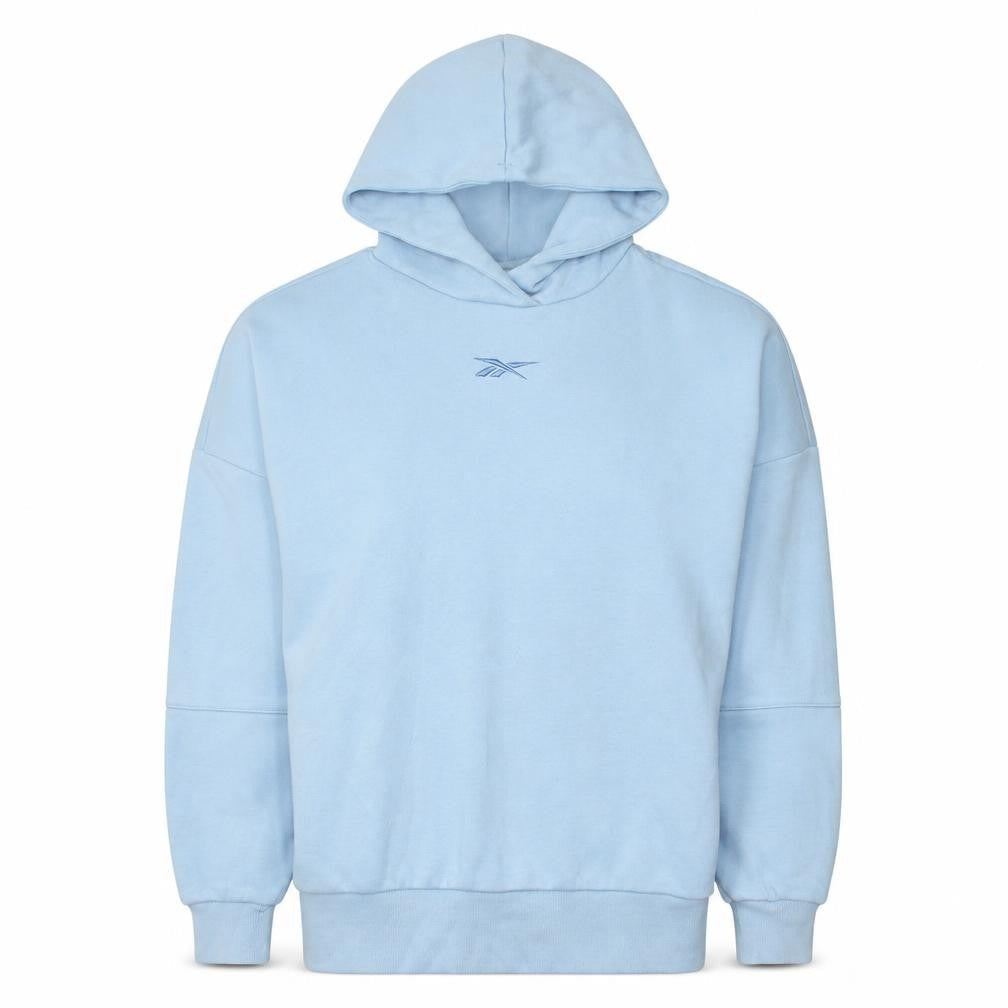 Reebok Womens Light Blue XS Pullover Hoodie Sweatshirt