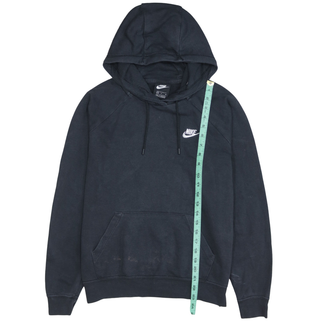 Nike Men's Black Pullover Hoodie M Logo Fleece Cotton Sweatshirt