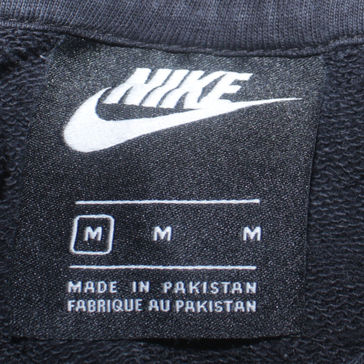 Nike Men's Black Pullover Hoodie M Logo Fleece Cotton Sweatshirt