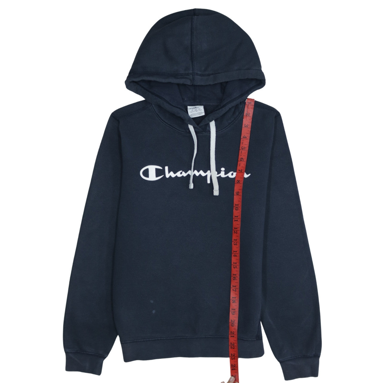 Champion Men's Blue Small Pullover Hoodie Logo Fleece Sweatshirt