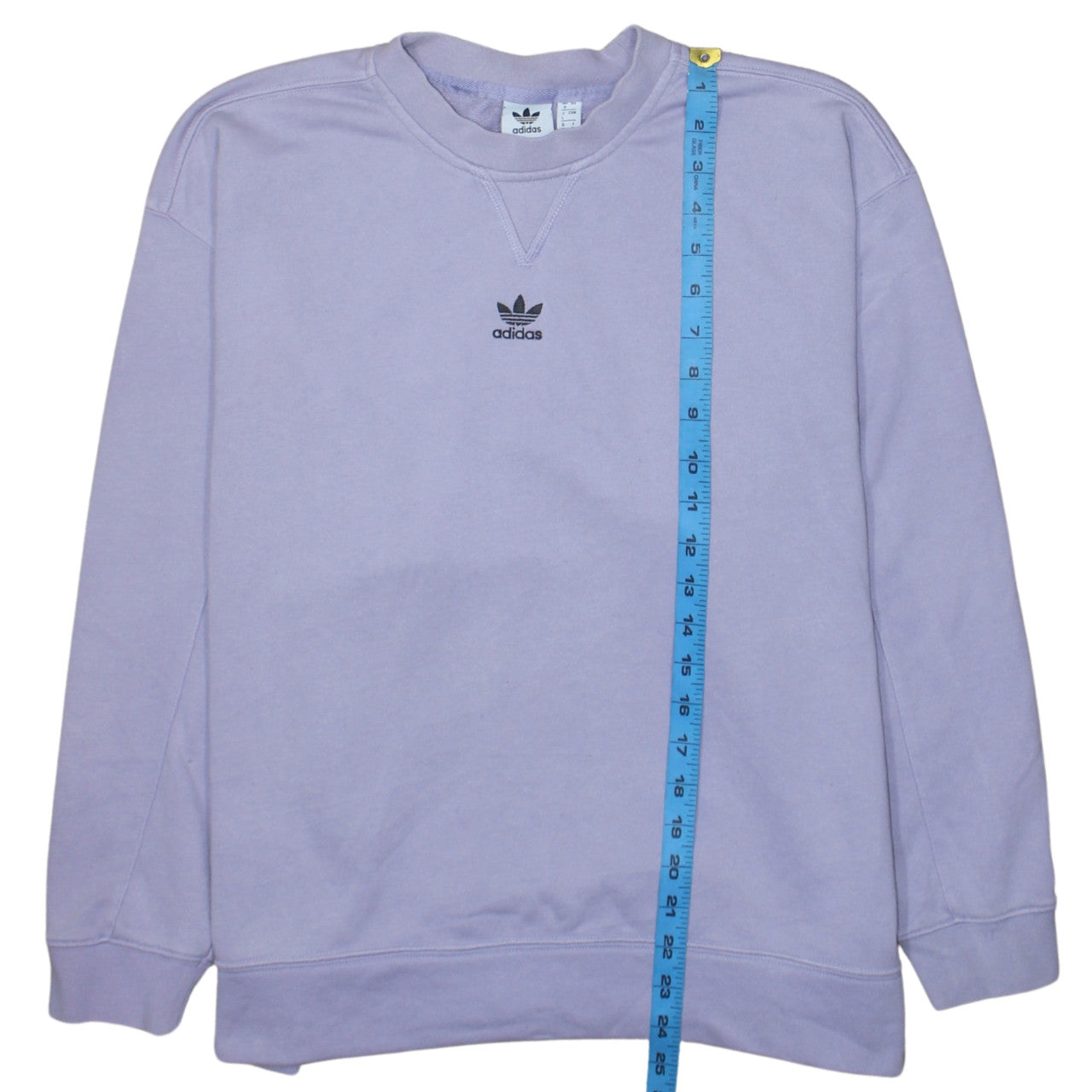 Adidas Women Lilac Crew Neck Pullover Sweatshirt Size 8 Cotton Blend