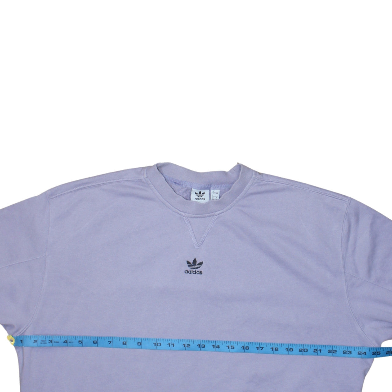 Adidas Women Lilac Crew Neck Pullover Sweatshirt Size 8 Cotton Blend