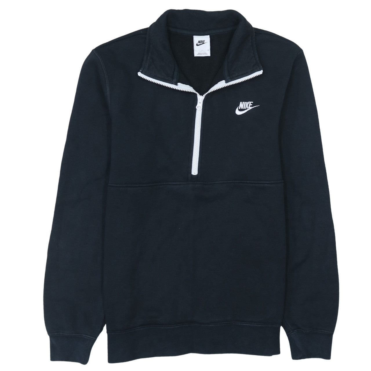 Nike Men's Black Small 1/2 Zip Sweatshirt Fleece Pullover
