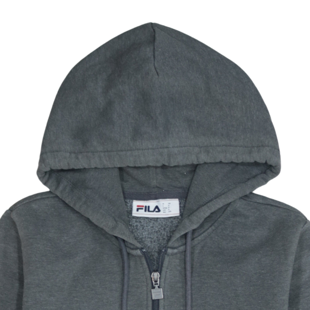 Fila Men’s Grey Full Zip Hoodie Size S Regular Fit Hooded Sweatshirt