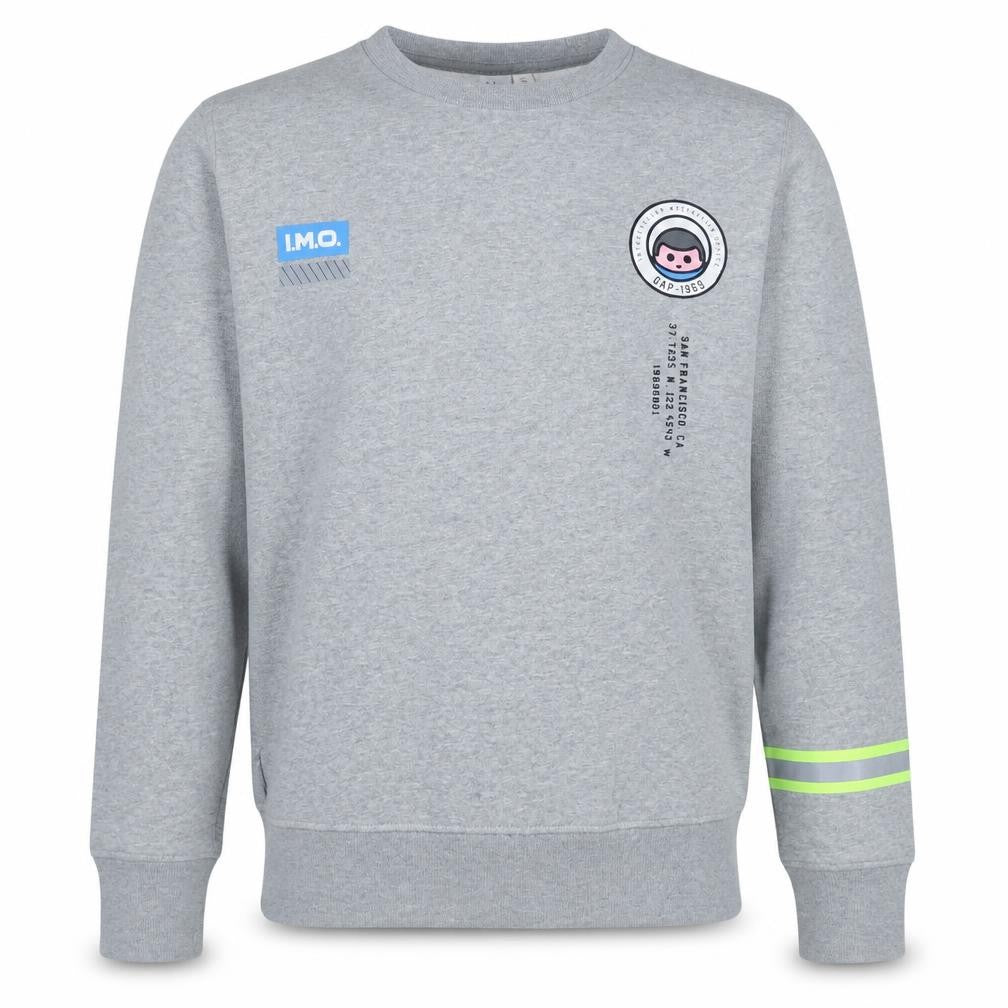 Gap Men's Grey Graphic Print Pullover Sweatshirt XS