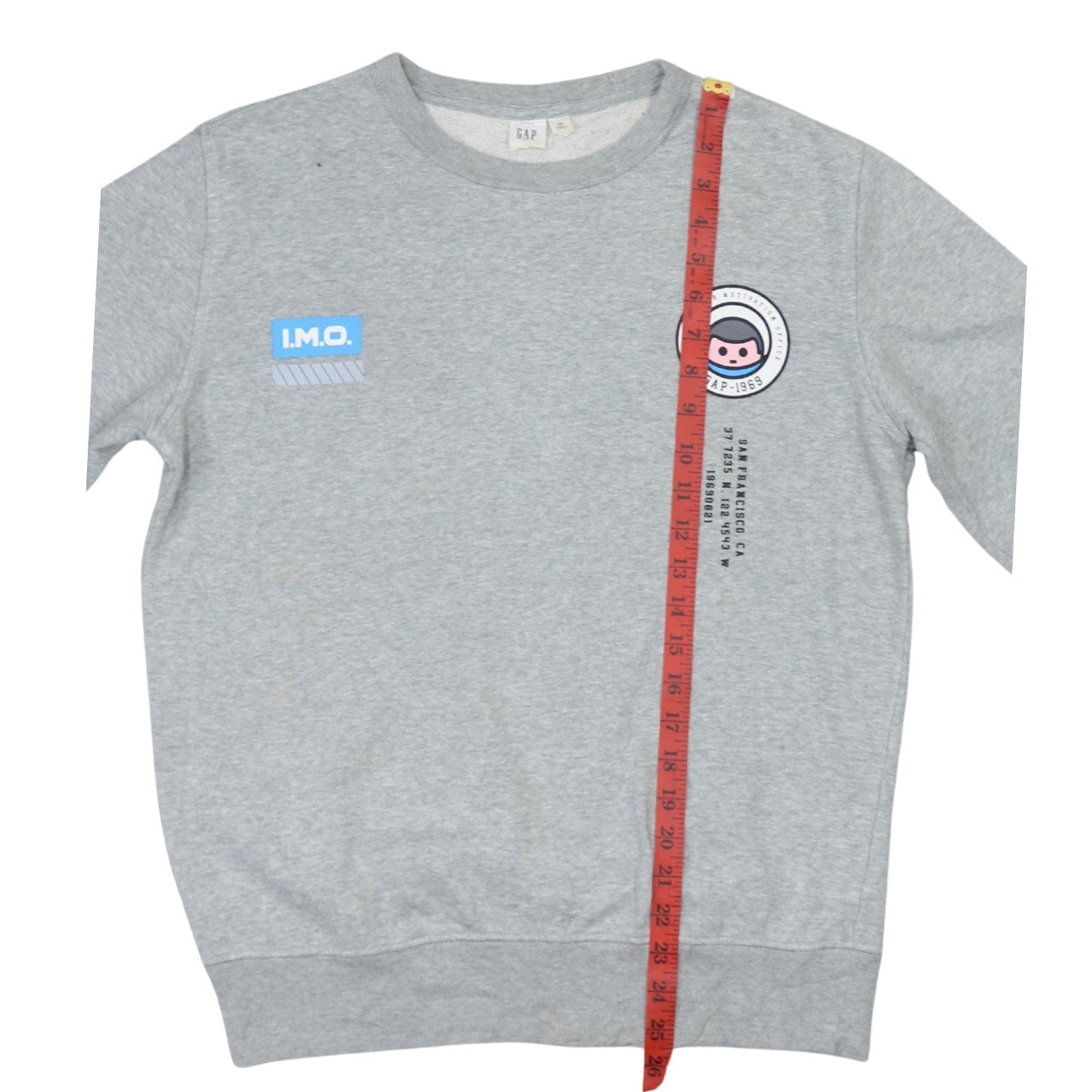 GAP Men's Grey Graphic Print Pullover Sweatshirt XS