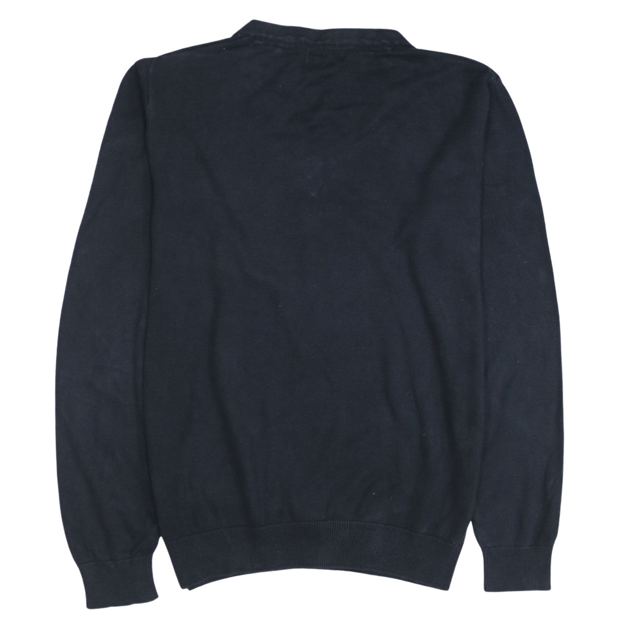 U.S. Polo Assn. Men's Blue V-Neck Cotton Blend Jumper Size M