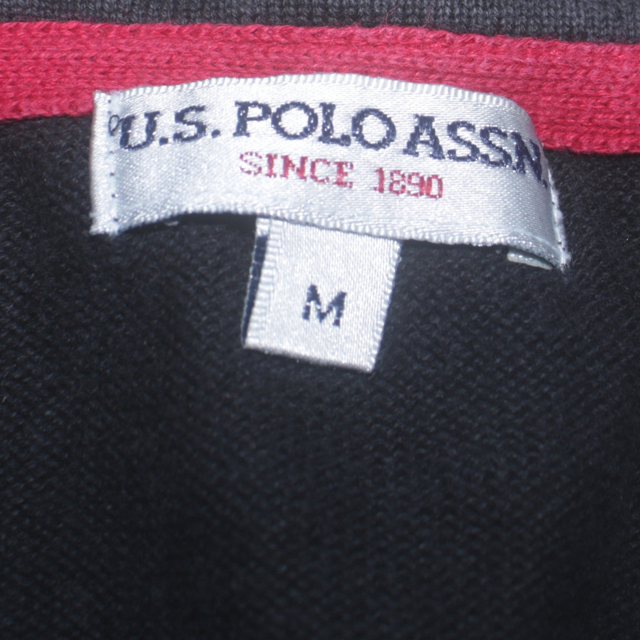 U.S. Polo Assn. Men's Blue V-Neck Cotton Blend Jumper Size M