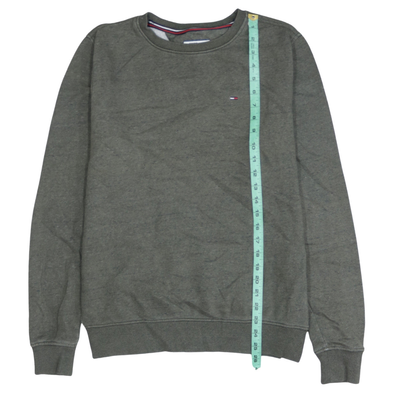 Tommy Hilfiger Denim Men's Grey Small Crew Neck Sweatshirt