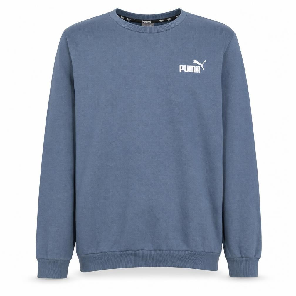 Puma Mens Blue Crew Neck Logo Sweatshirt XXL Regular Fit