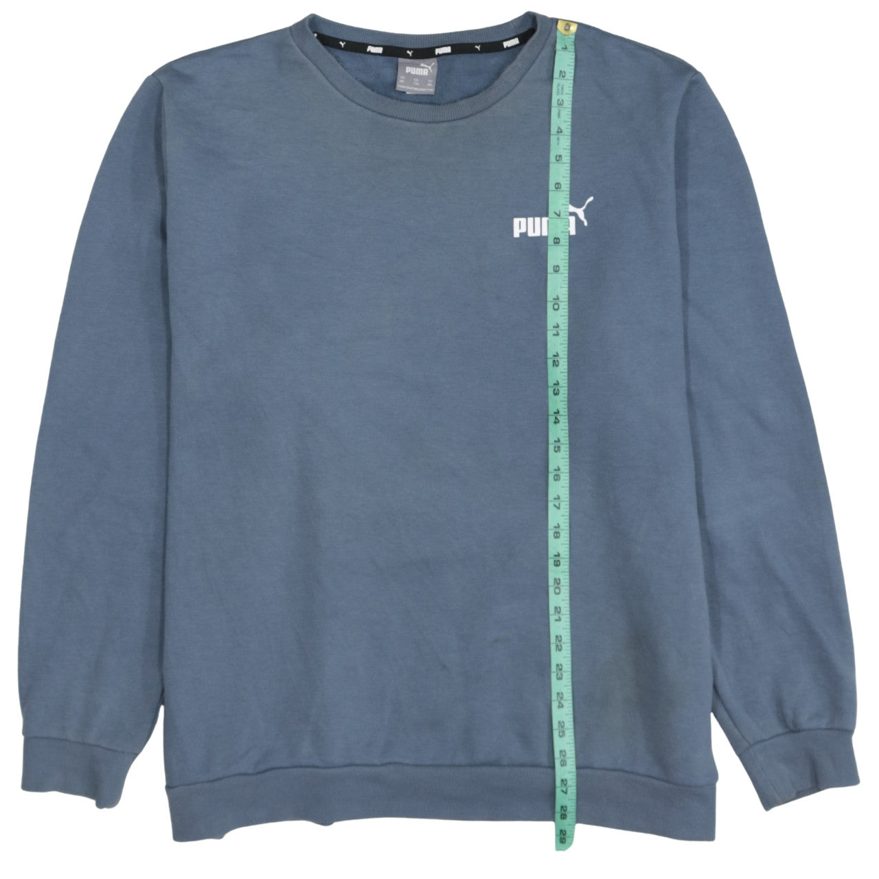Puma Mens Blue Crew Neck Logo Sweatshirt XXL Regular Fit