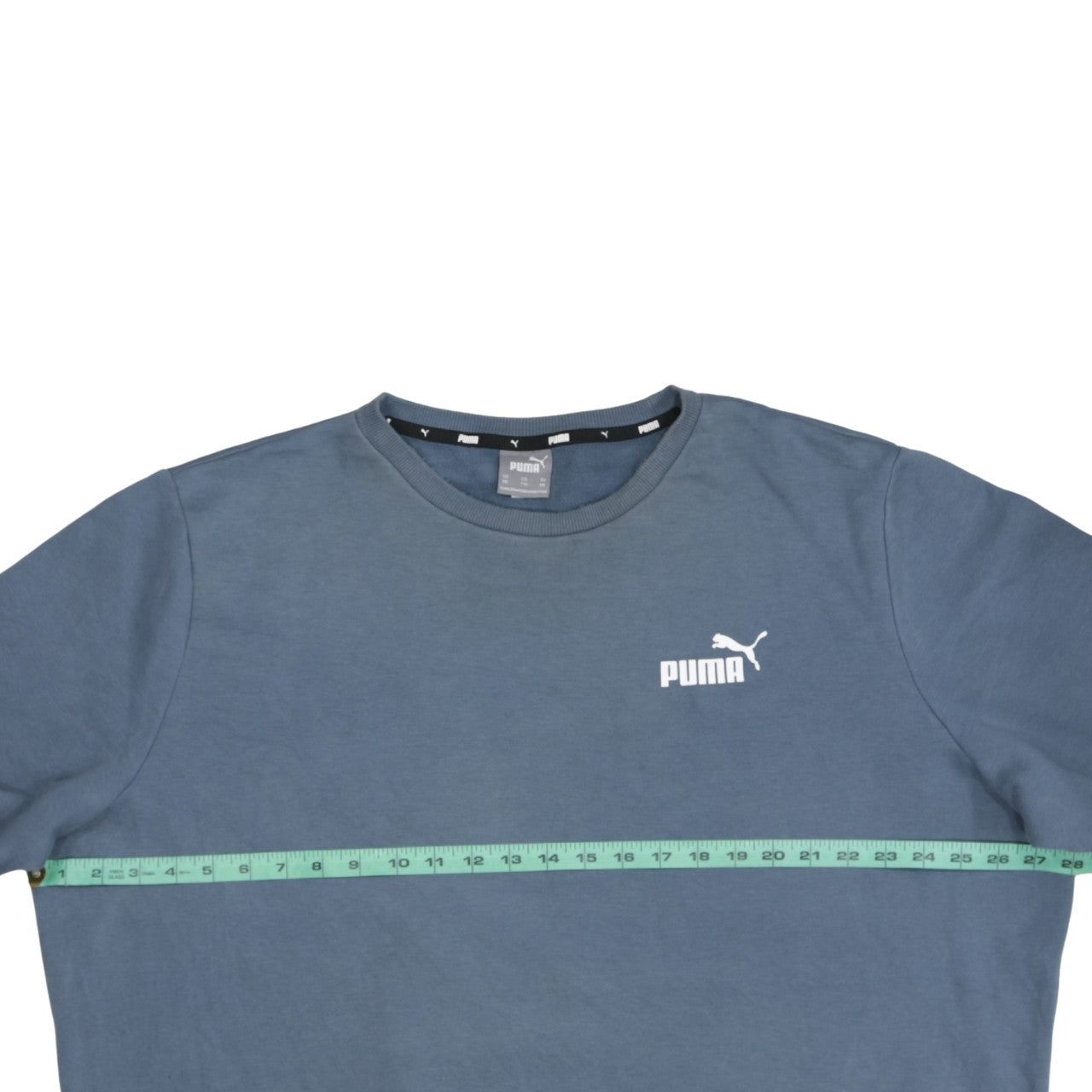 Puma Mens Blue Crew Neck Logo Sweatshirt XXL Regular Fit