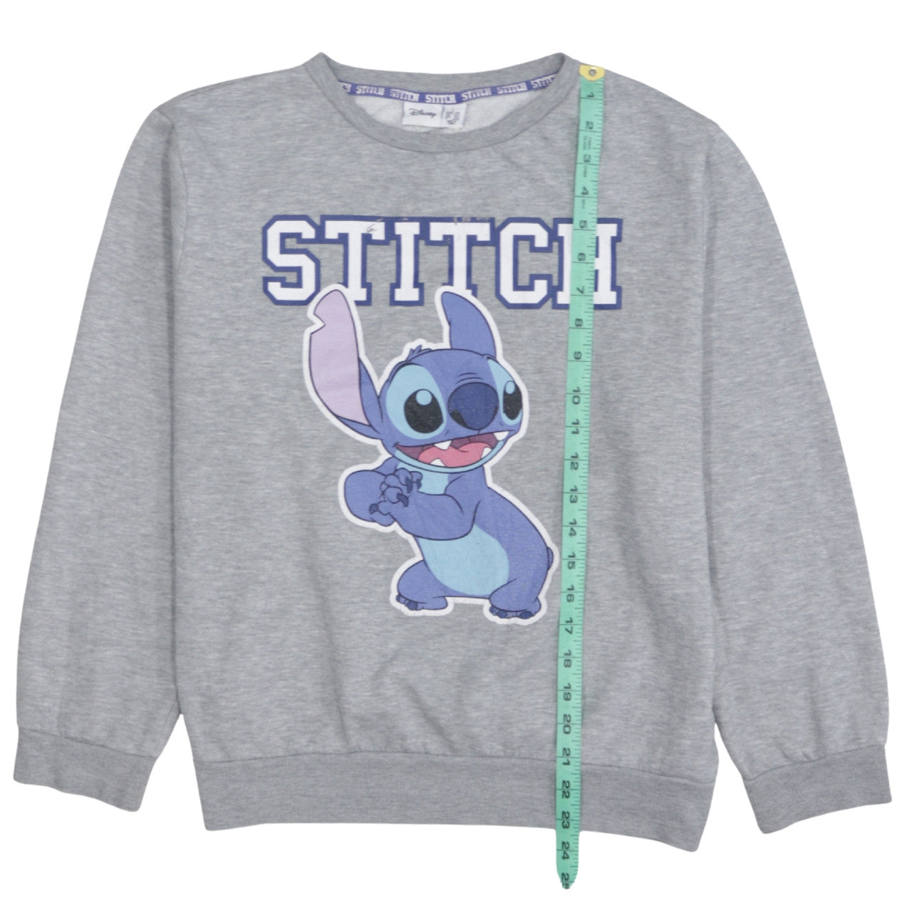 Disney Women’s Grey Stitch Sweatshirt L Character Print Pullover