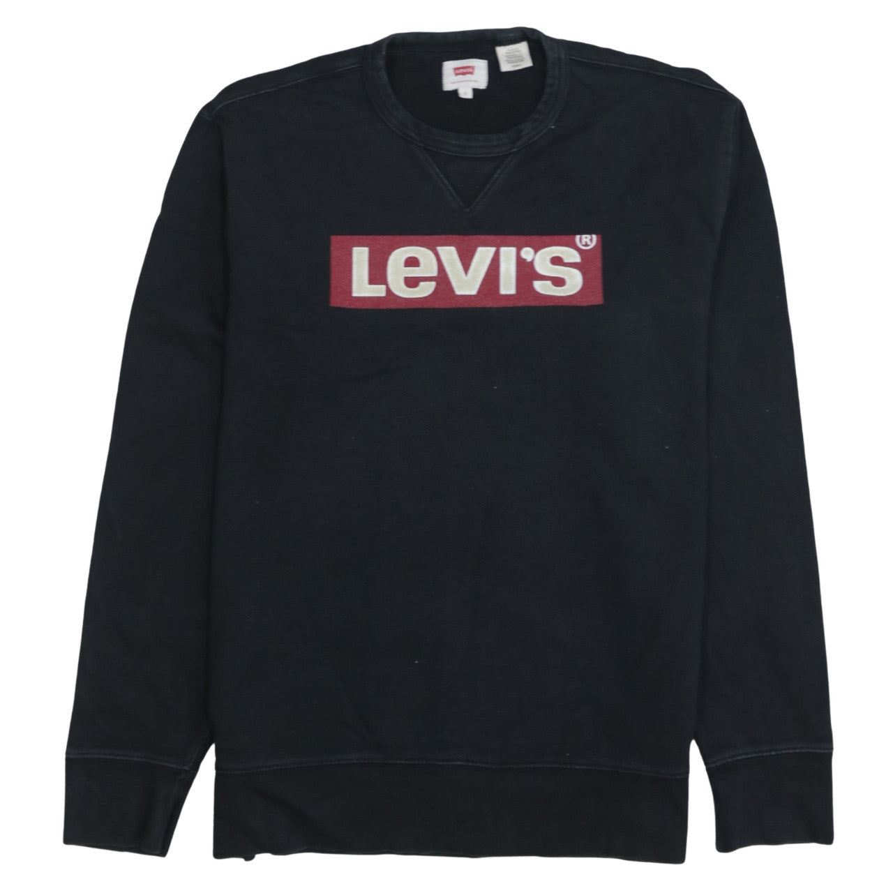 Levi's Men's Black Logo Crew Neck Sweatshirt Size S