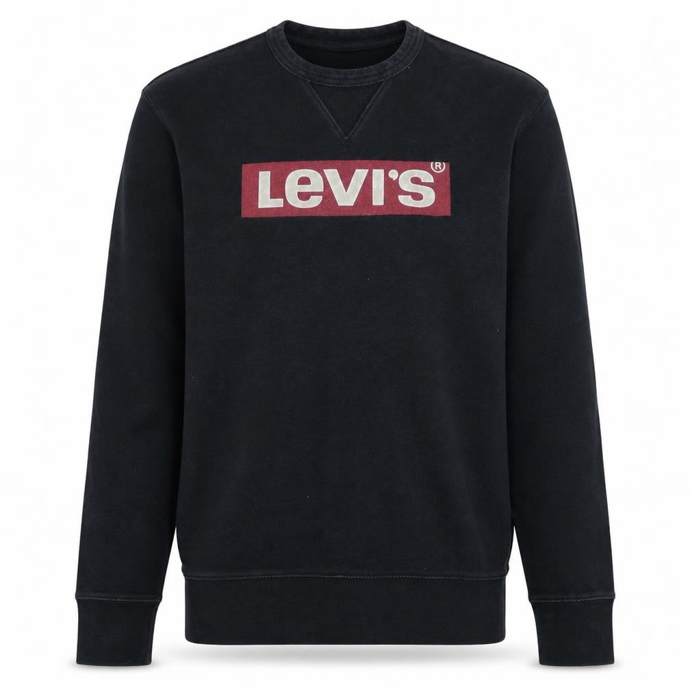 Levi's Men's Black Logo Crew Neck Sweatshirt Size S