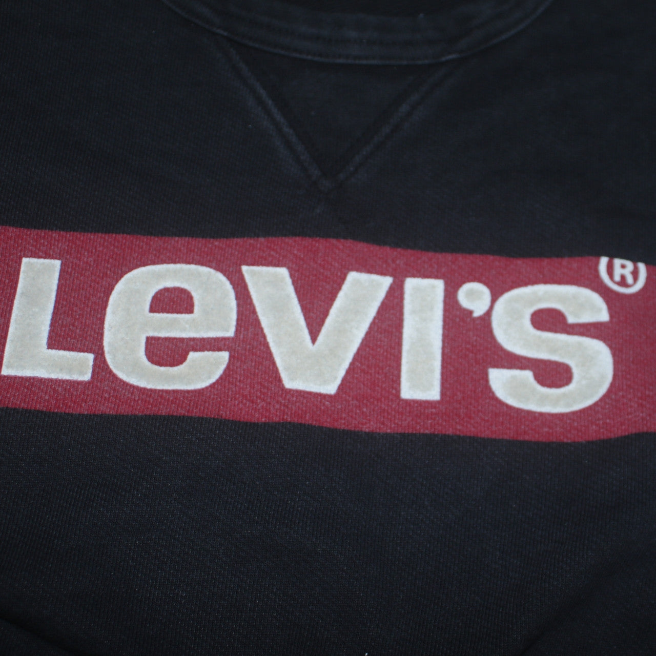 Levi's Men's Black Logo Crew Neck Sweatshirt Size S