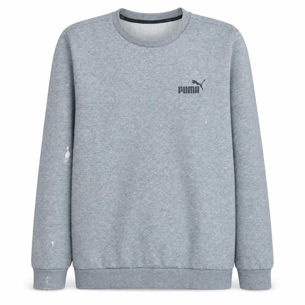 Puma Men's Grey Crew Neck Pullover Sweatshirt Size M