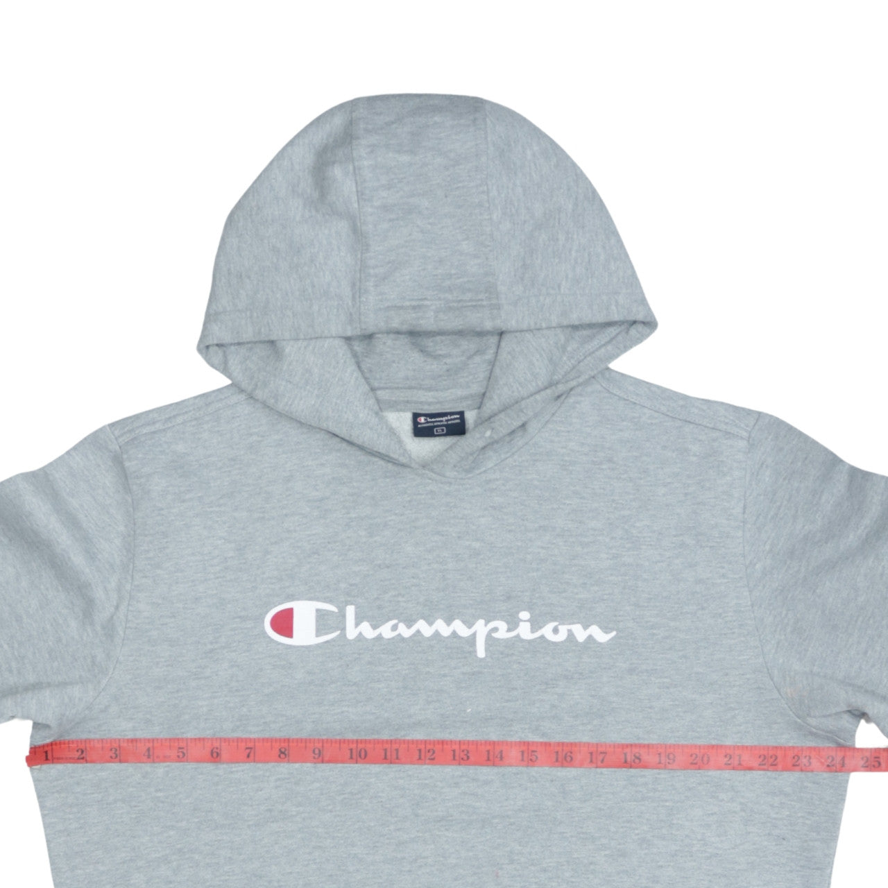 Champion Men's Grey XL Pullover Hoodie with Logo Print