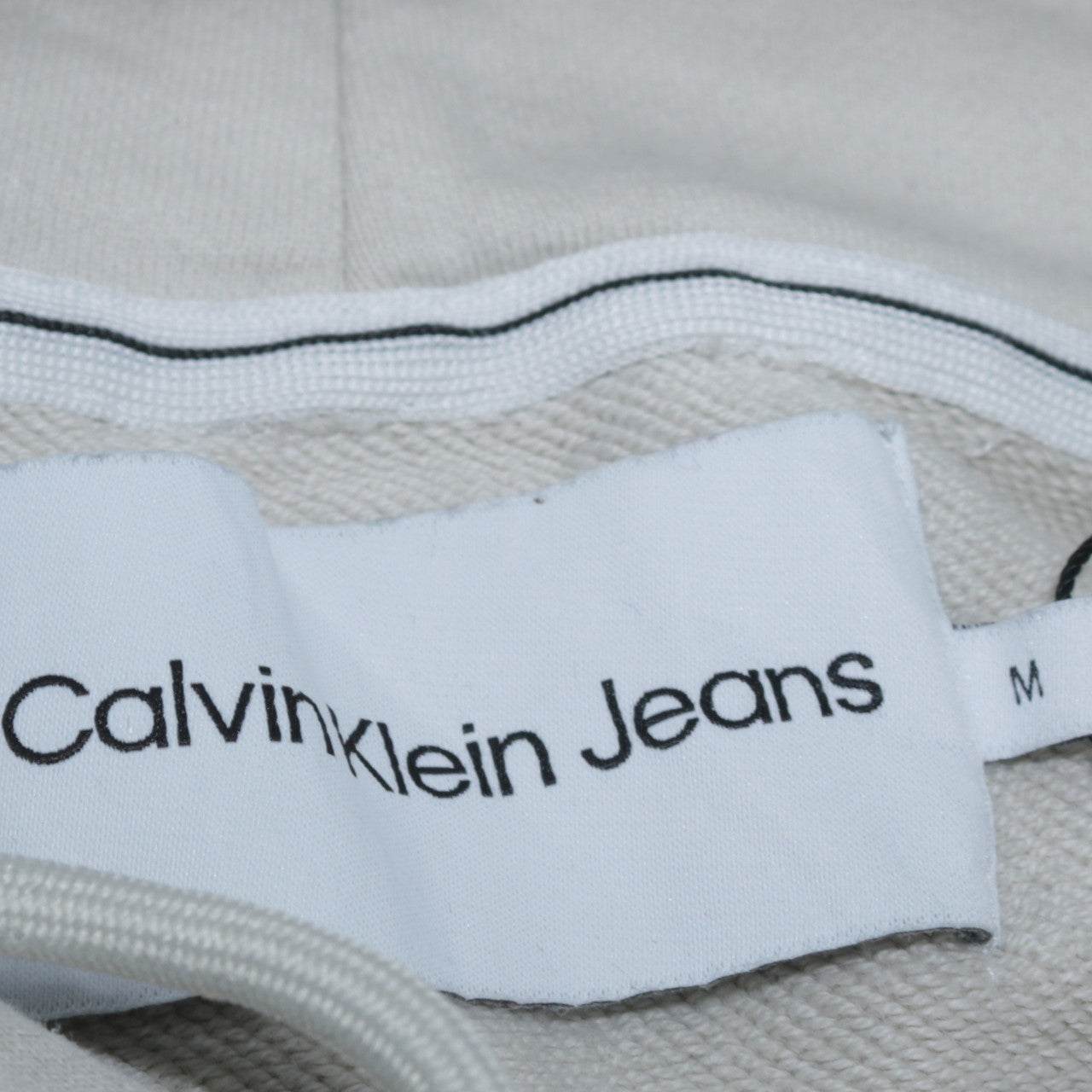 Calvin Klein Jeans Men's Beige Pullover Hoodie Size M