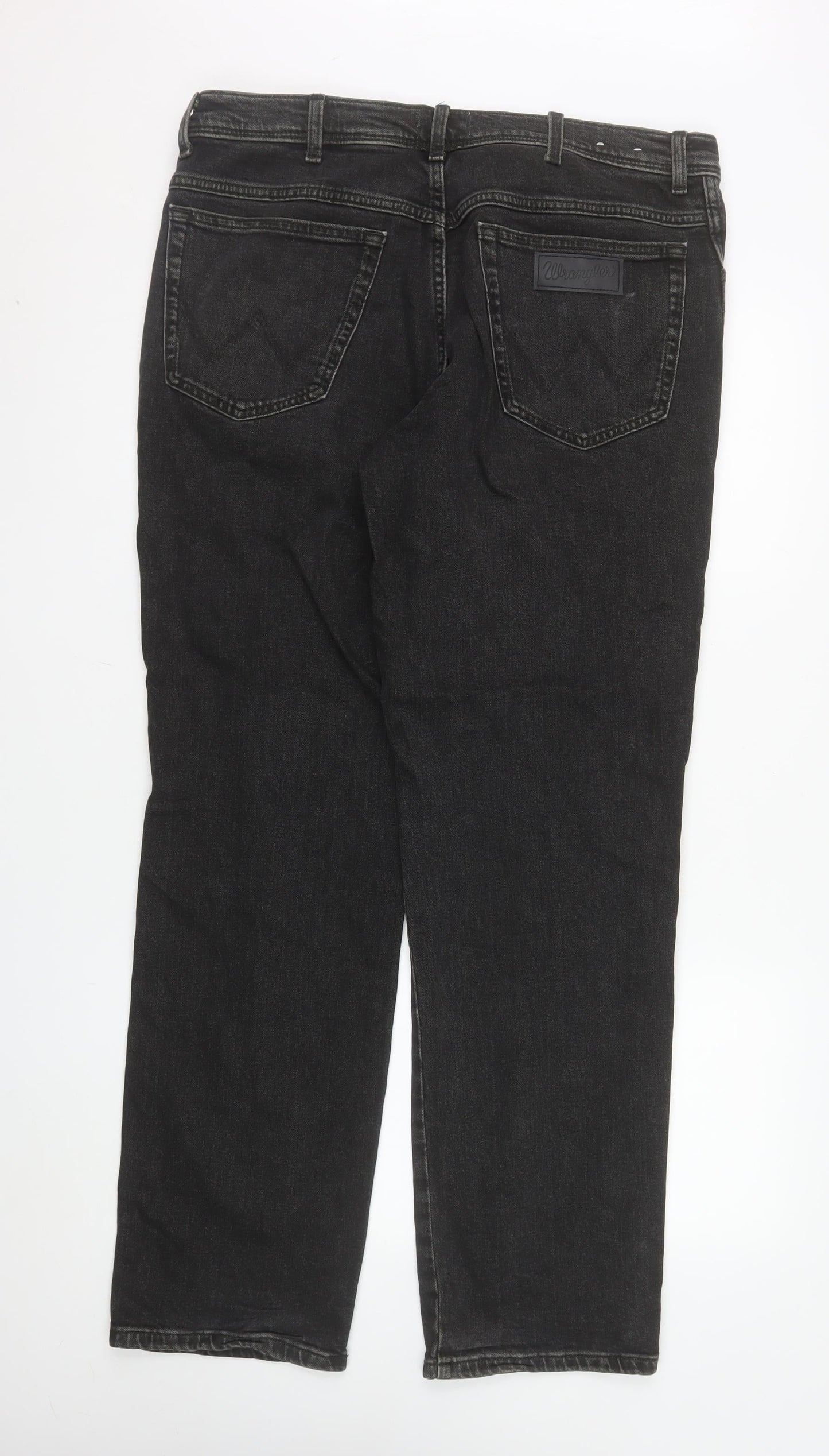 Wrangler Men's Black Straight Leg Texas Jeans W36 L32 Regular Fit