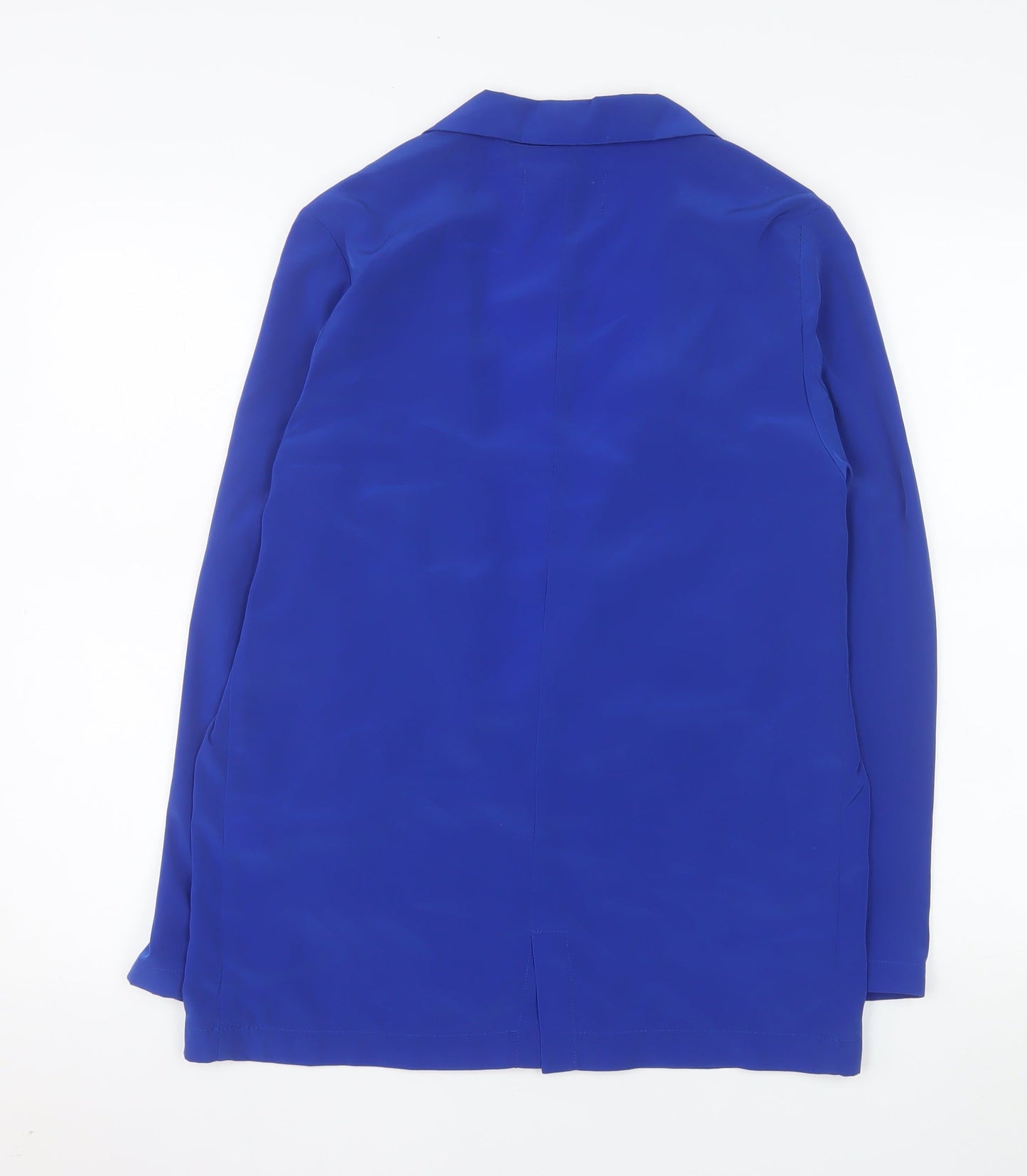 Bershka Women Blue Regular Fit Single-Breasted Blazer Size 12