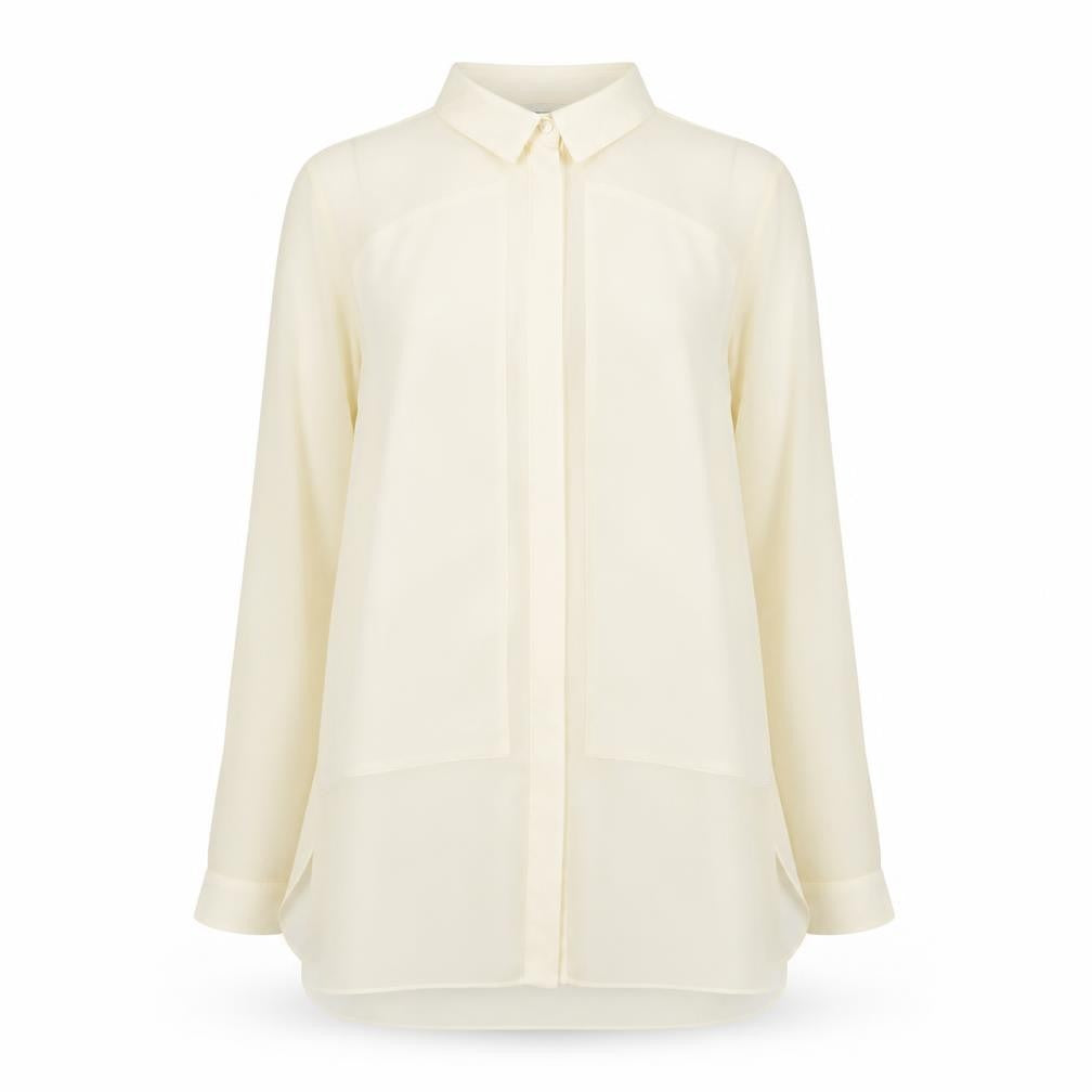 Warehouse Women’s Ivory Long Sleeve Tunic Blouse Size 10