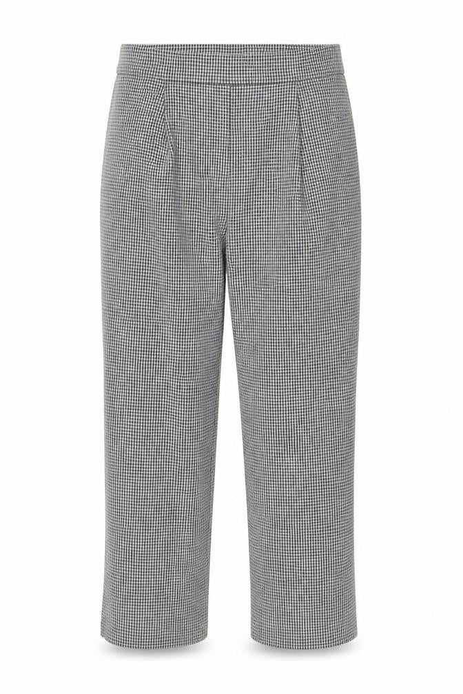 Marks & Spencer Womens Grey Houndstooth Cropped Trousers Size 12
