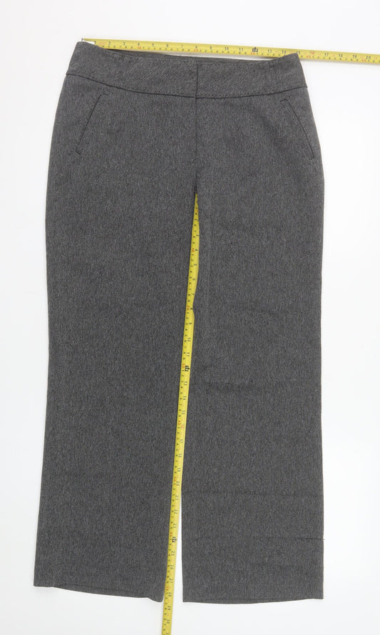Dunnes Women's Grey Herringbone Straight Leg Dress Pants Size 12