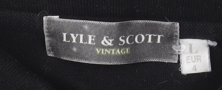 Lyle & Scott Mens Black Polo Shirt L Short Sleeve Classic Fit