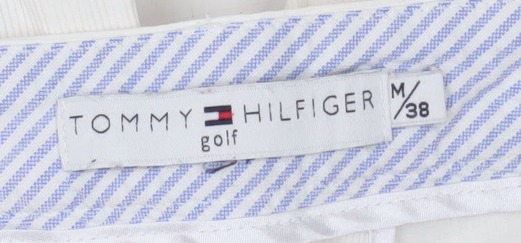 Tommy Hilfiger Women’s White Cropped Trousers M Cotton Blend