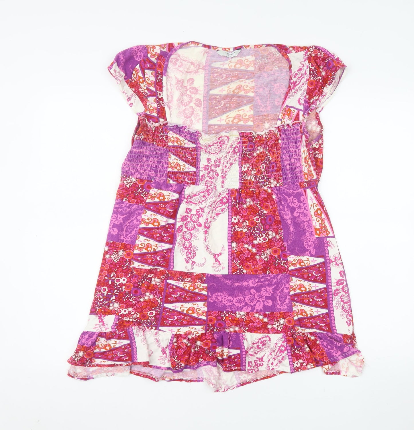 New Look Women's Multicoloured Floral Tunic Blouse Size 14