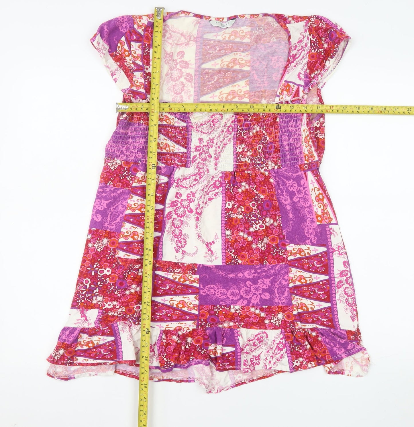New Look Women's Multicoloured Floral Tunic Blouse Size 14