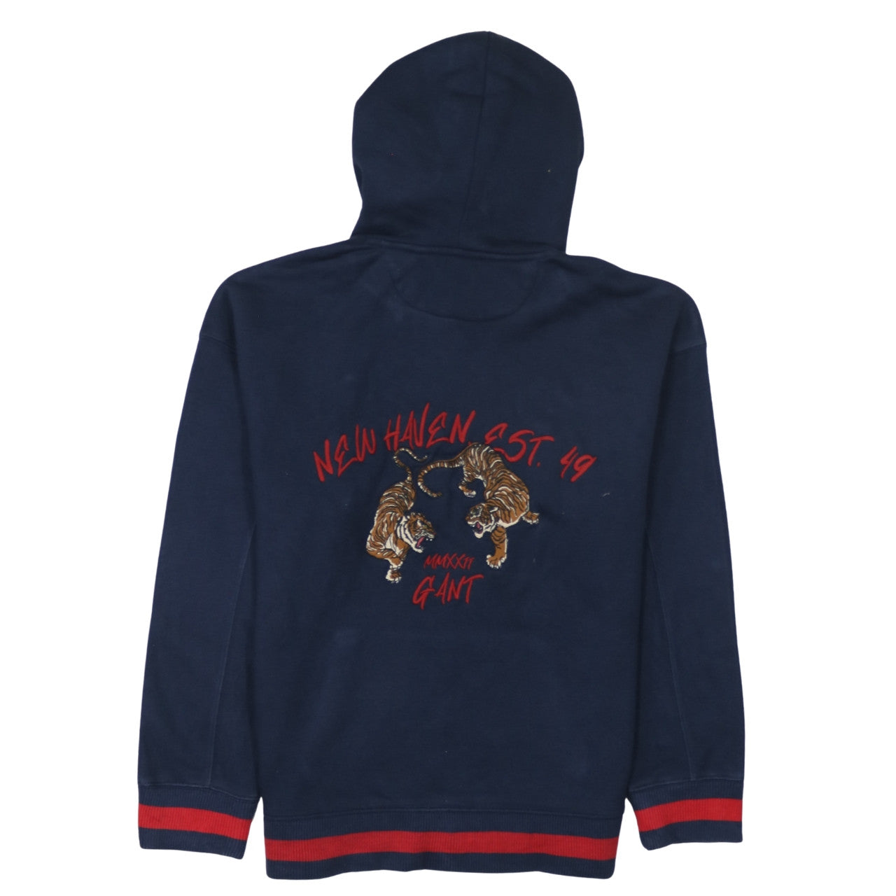 GANT Boys Navy Blue Hooded Pullover Sweatshirt 13-14 Years Cotton Blend